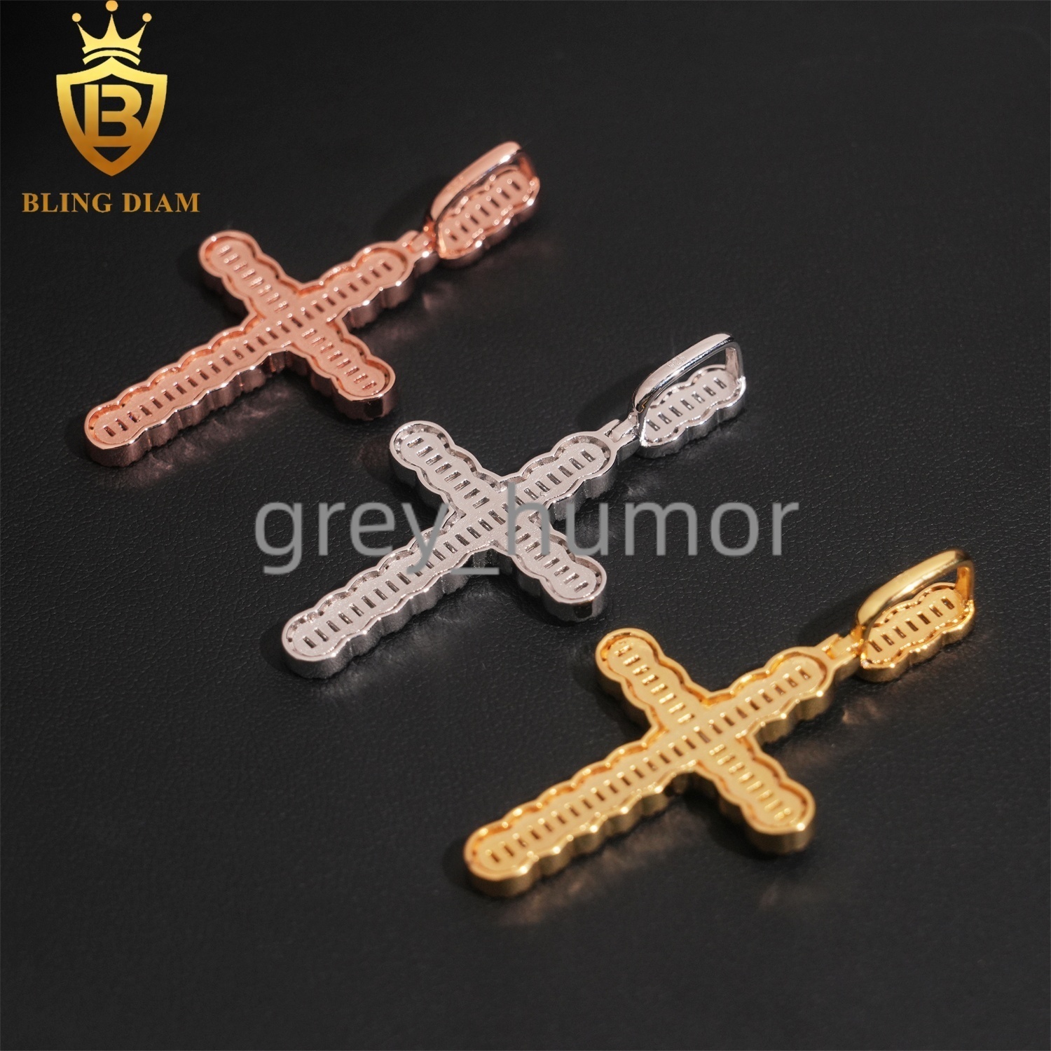 Wholesale Price Hip Hop Rapper Cross Jesus Pendant Vintage Jewelry Iced Out Vvs Moissanite 925 Sterling Silver