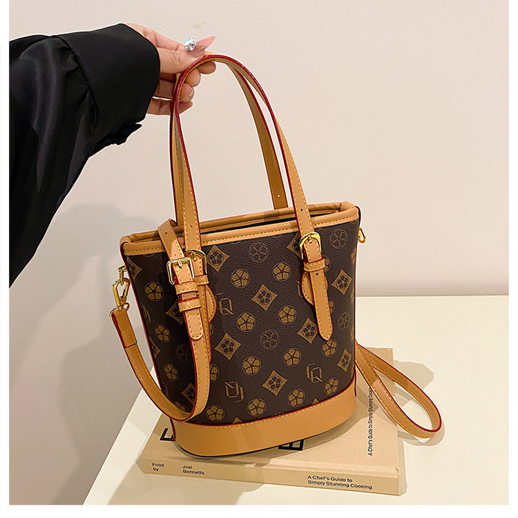 Free shipping Designer bag Multi-Color Printed Bucket Bag Fashion Luxurious Retro Versatile Elegant Casual Handbag For Women
