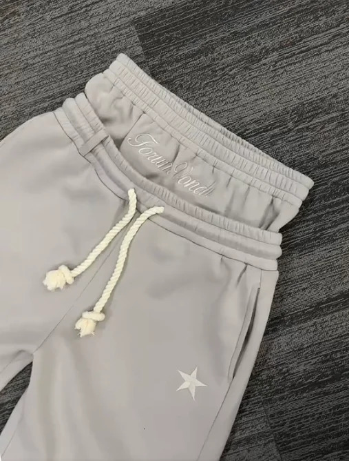 Harajuku Loose Double Waist Sweatpants Y2K American Soild Color Embroidery Casual Pants Hip Hop Drawstring Waist Jogger Trousers 250922