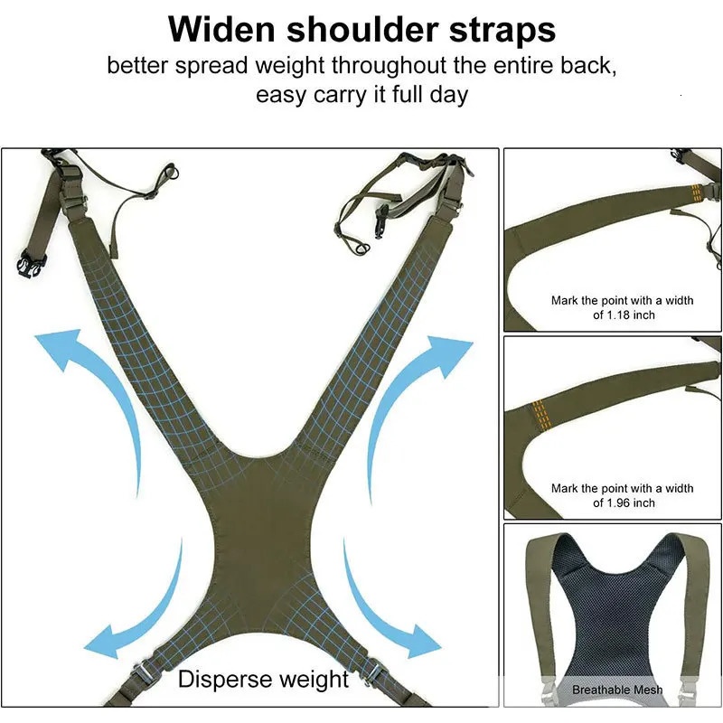 Portable Nylon Binocular Harness Chest Pack Bag Hunting Hiking MultiPocket Foldable Night Vision Goggles Front Pouch 250926