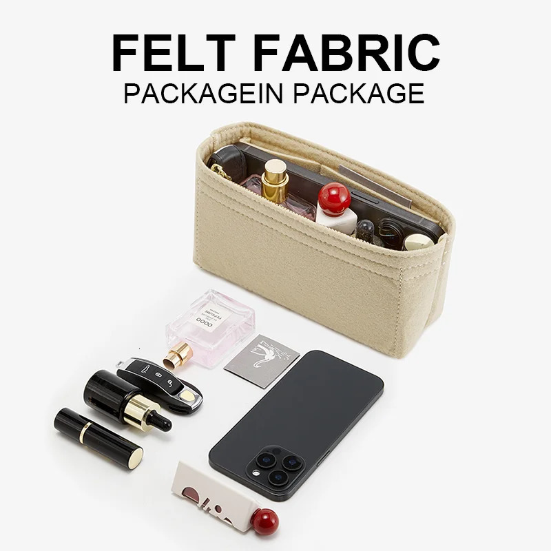 Bag organizer insert for longchamp mini womens bag durable felt storage bag shoulder strap bag support bag accessories 250930