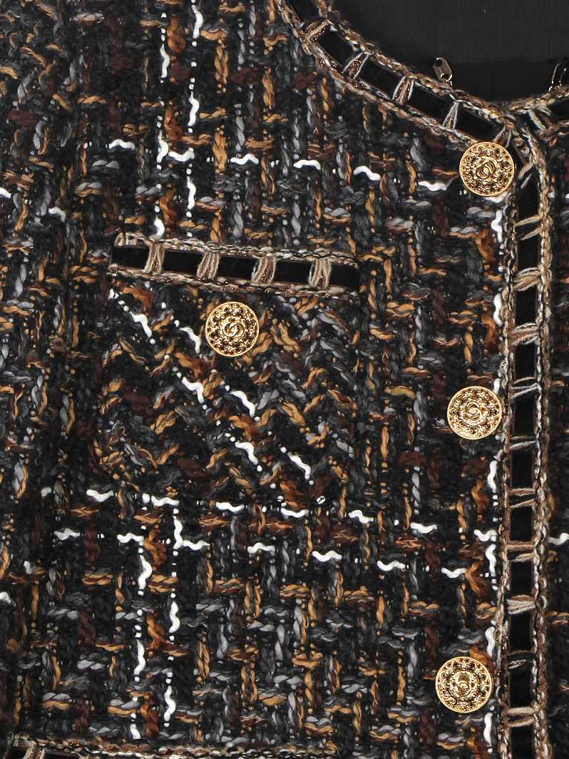 luxcury Retro Plaid Tweed Woven Cardigan - Elegantly Crafted for a Stylish Look