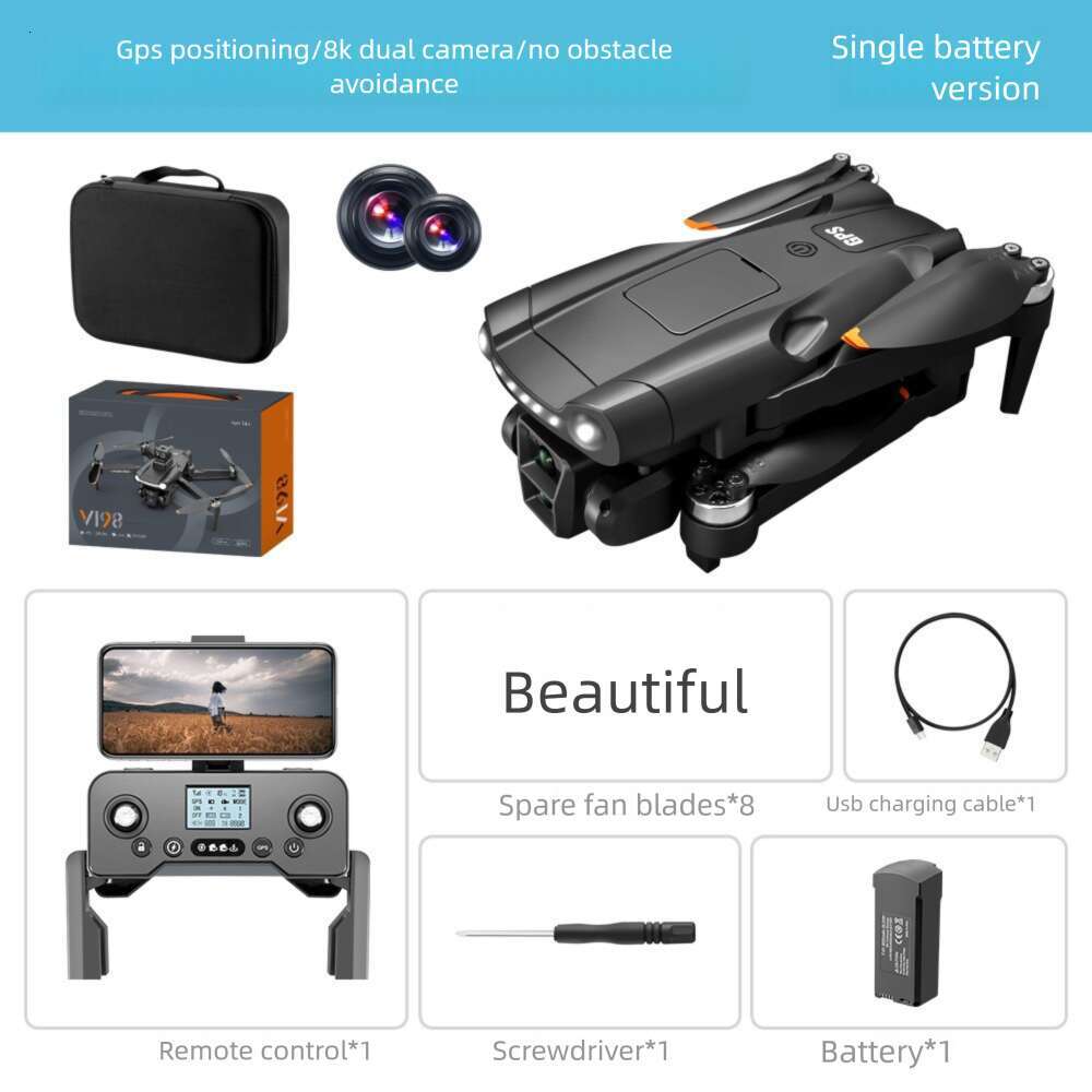 New V Brushless GPS Return HD K Aerial Photography Laser Obstacle Avoidance Drone Remote Control Airplane