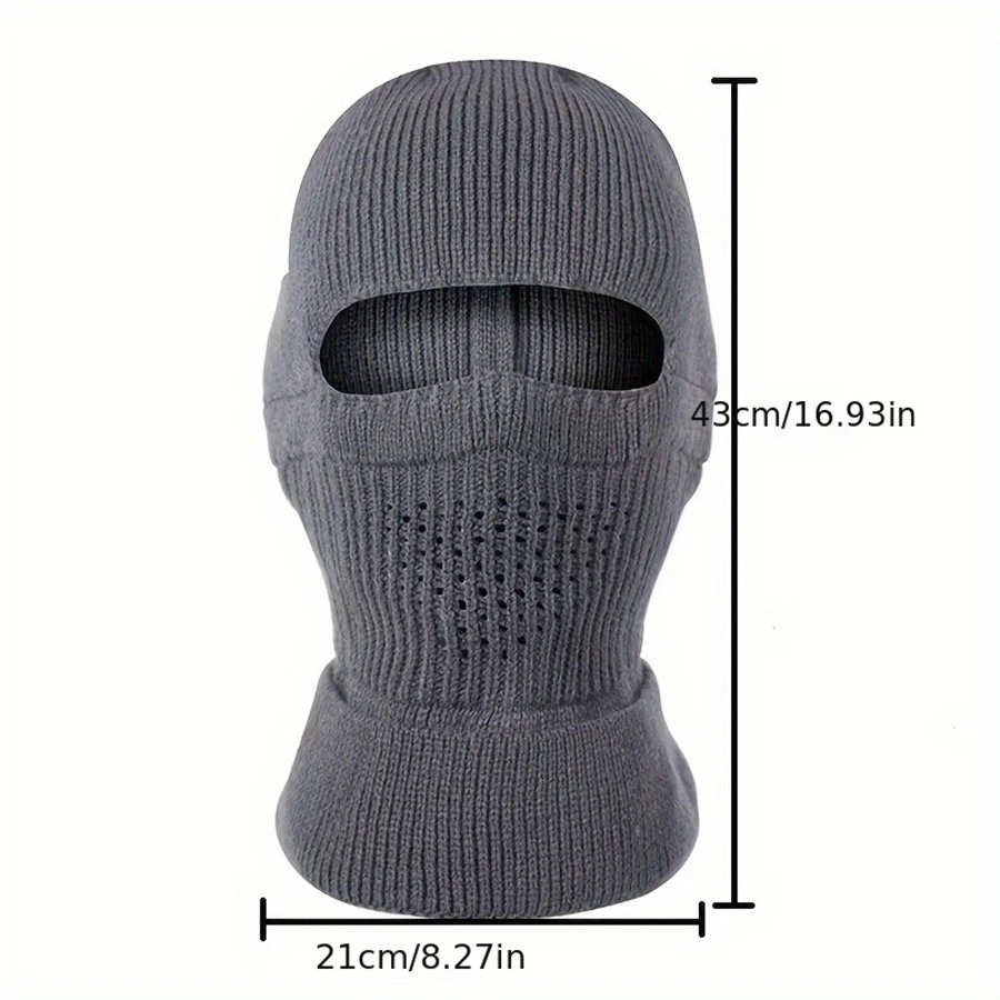 Mask Beanies Hat Men Full Face Cover Pullover Cap Winter Balaclava Knitted Hat Outdoor Cycling Motorcycle Ski Full Face Mask Hat 250928 - view 5