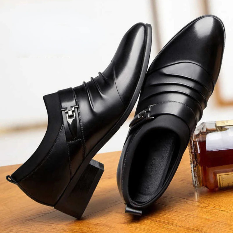 Classic Men Dress Shoes Oxfords Leather Shoes for Men Business Casual Loafers Quality Plus Size Men Wedding Formal Shoes 250930