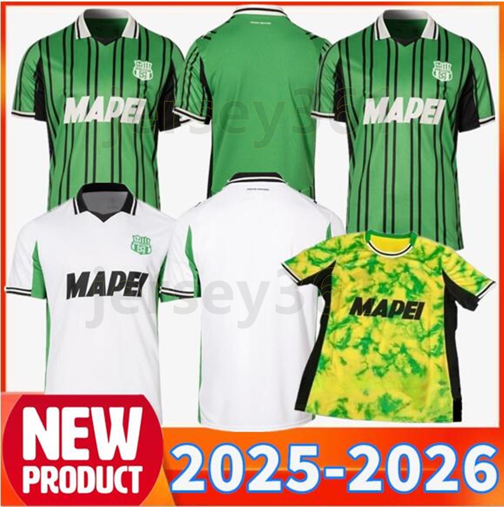 Sassuolo Maglie Da Calcio 25 26 Sassuolo Calcio Soccer Jerseys home away Third football shirts 2025 2026 BERARDI DOIG PINAMONTI MORO CHEDDIRA Men Maglia Gara jersey