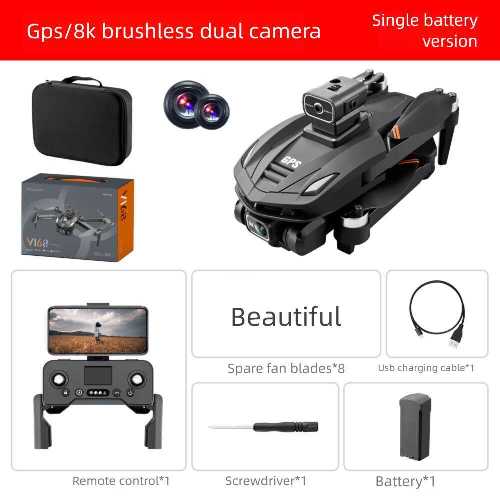 New Product V Brushless GPS Return HD K Aerial Photography Intelligent Obstacle Avoidance Drone Remote Control Aircraft