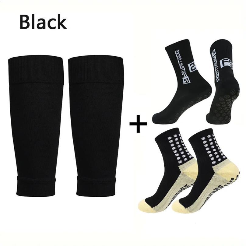 3 Pairs Set Nonslip Football Socks and Knee Pads Calf Sleeves Men Women Outdoor Sports Breathable Basketball Soccer 241203