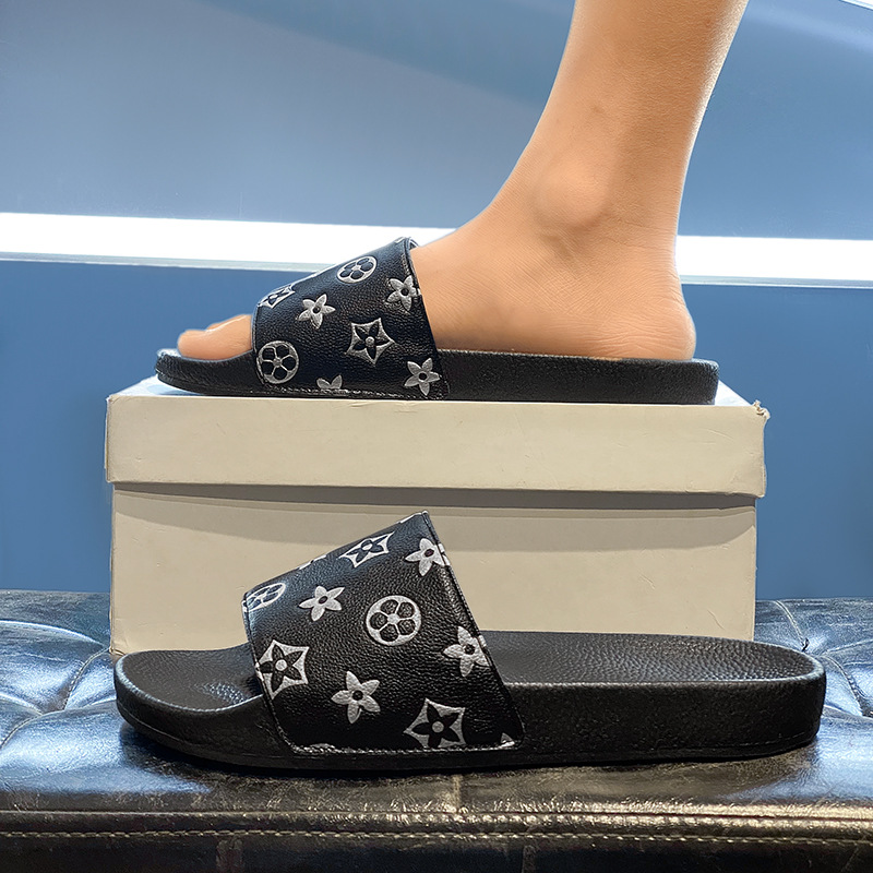 Free shipping Designer Multi-Color Printed Slide Sandals Fashion Trendy Comfortable Casual Footwear For Adults
