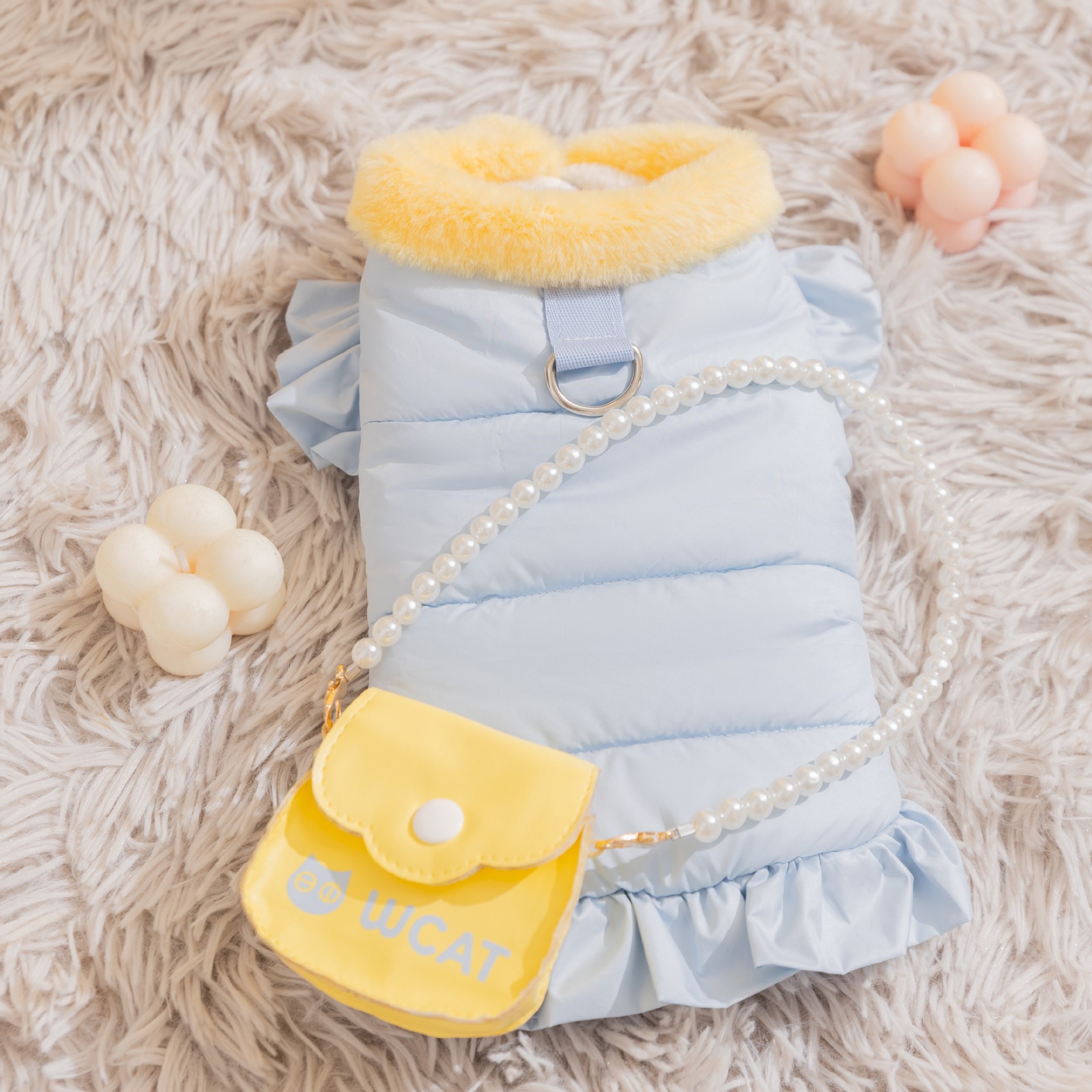 K3138 Classic Solid Color Dog Hoodie, Warm 4-Legs Cotton Puppy Pajamas for Small Dogs, Christmas Pet Wear Supply