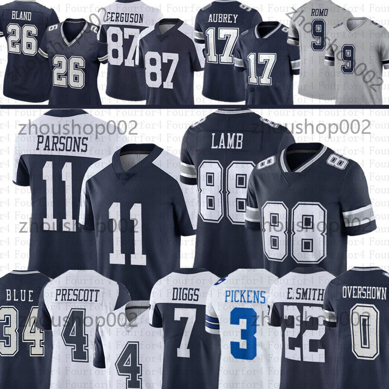 CeeDee Lamb George Pickens Dak Prescott Football Jersey Micah Parsons Brandon Aubrey Trevon Diggs Emmitt Smith Jaydon Blue Javonte Williams DeMarvion Overshown