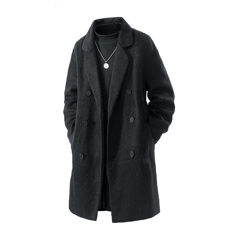 Coat Mid Strength Warm Casual Loose Fashionable Highquality Comfortable Handsome Woolen Mens Double Healed Trend 251023