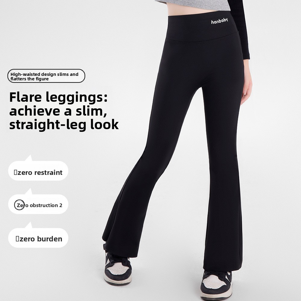 2025 spring winter autumn Teenager Girls Children bell-bottoms Shark Pants leggings yoga pants 8 10 12 14 16Years tight wide leg Trouser Kids