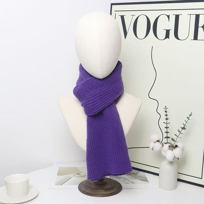 T1974 autumn and winter scarf solid color fashionable and versatile warm neck scarf
