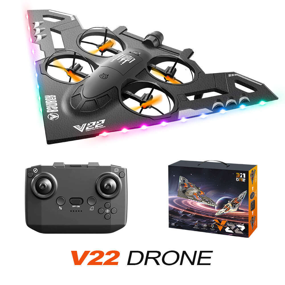 V Land Sea Air Remote Control Model Crash Resistant Aircraft Glider Four Axis Drone
