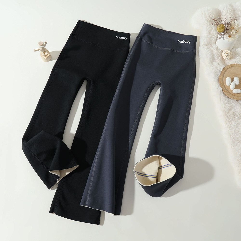 2025 spring winter autumn Teenager Girls Children bell-bottoms Shark Pants leggings yoga pants 8 10 12 14 16Years tight wide leg Trouser Kids