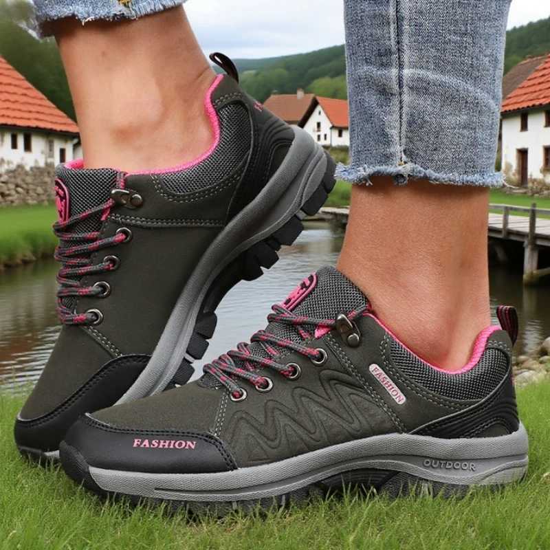 Retro Womens Hiking Shoes Fashionable Luxurious Design Breathable Platform Shoes Comfortable Outdoor Hiking Womens Sneakers J251007