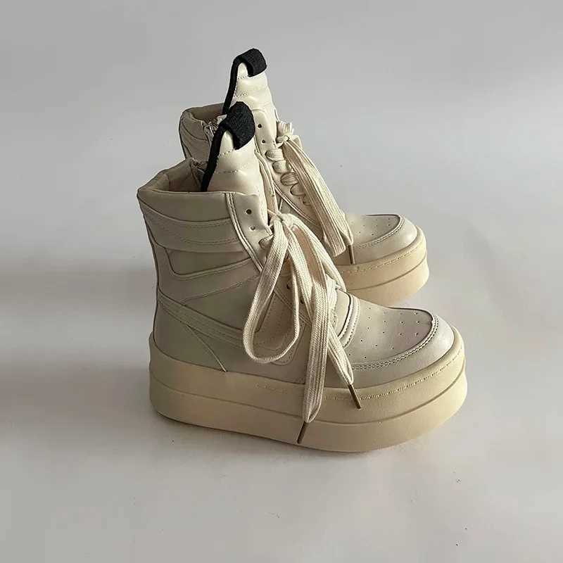 Thick Sole Ankle Boots Design High Top Shoes For Wen 2025 Autumn And Winter New Height Increasing Casual Sports Board Shoes Y251007