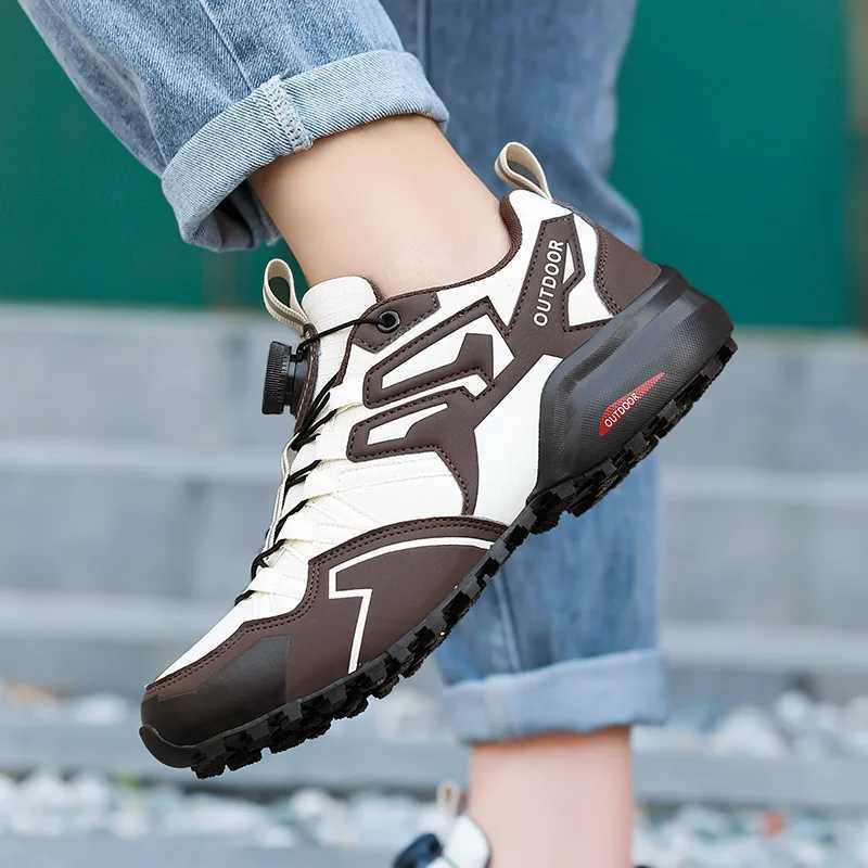 Men Outdoor Hiking Sneakers Climbing Trekking Lace Up Trekking Outdoor Mountain Bike Shoes Flat Sport Cycling Shoes Breathable J251007