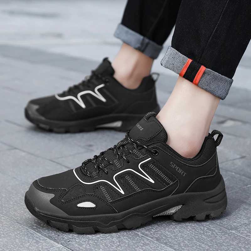 Mens Hiking Shoes Durable Outdoor Sport Men Trekking Wearresistant NonSlip Shoes LaceUp Climbing Hunting Sneakers Casual New J251007