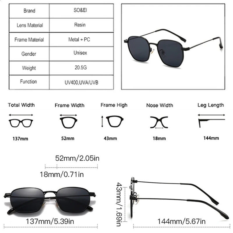 SOEI Fashion Square Women Sunglasses Retro Clear Lens Metal Frame Men Punk Orange Sun Glasses Shades UV400 250929