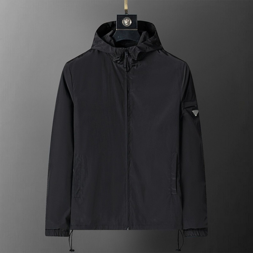 Designer Pra Jacket Men coat puffer jacket Men Black Mens Veste Homme High Quality Coat Zipper Casual Trendy Fashion Famous Brand down jacket