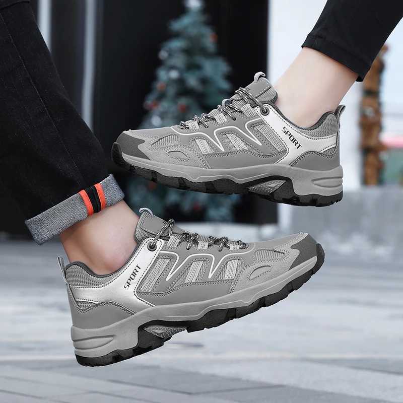 Mens Hiking Shoes Durable Outdoor Sport Men Trekking Wearresistant NonSlip Shoes LaceUp Climbing Hunting Sneakers Casual New J251007