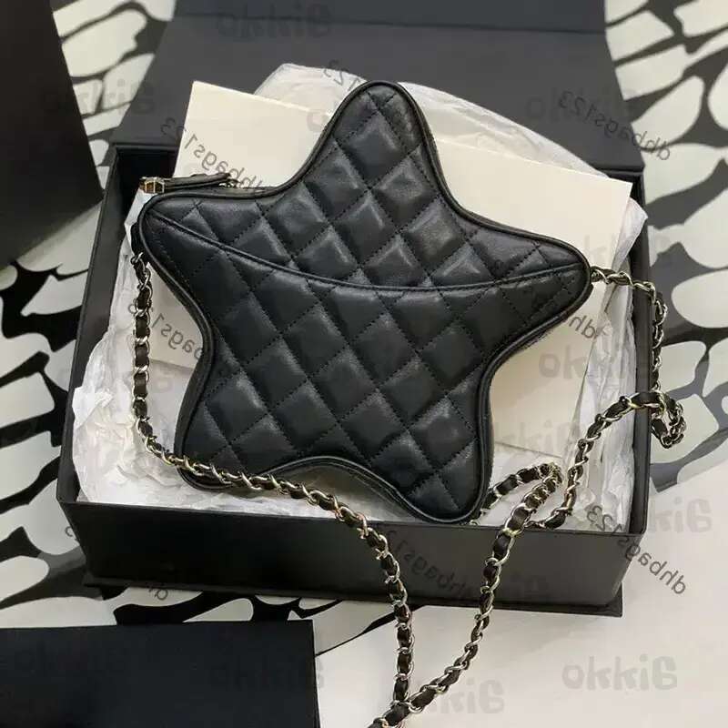 10A 24C Star Shaped Best Crossbody Chain CC Purse Bags Gold Sier Soft Sheepskin Bag Dia Lattice Zipper Cross Body Handbag With Box Mirrorbag
