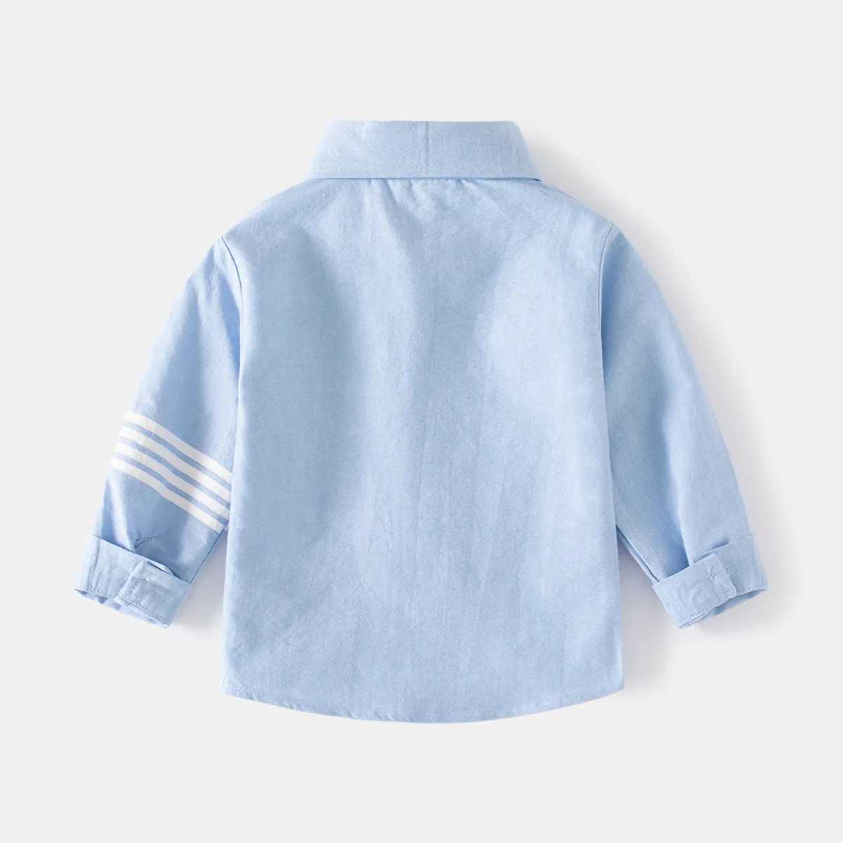 100 Cotton Long Sleeve Gentleman Boys Shirts Spring Autumn Kids Clothes Boutique Kids Clothing Solid Tees Toddler Baby Shirts C251007