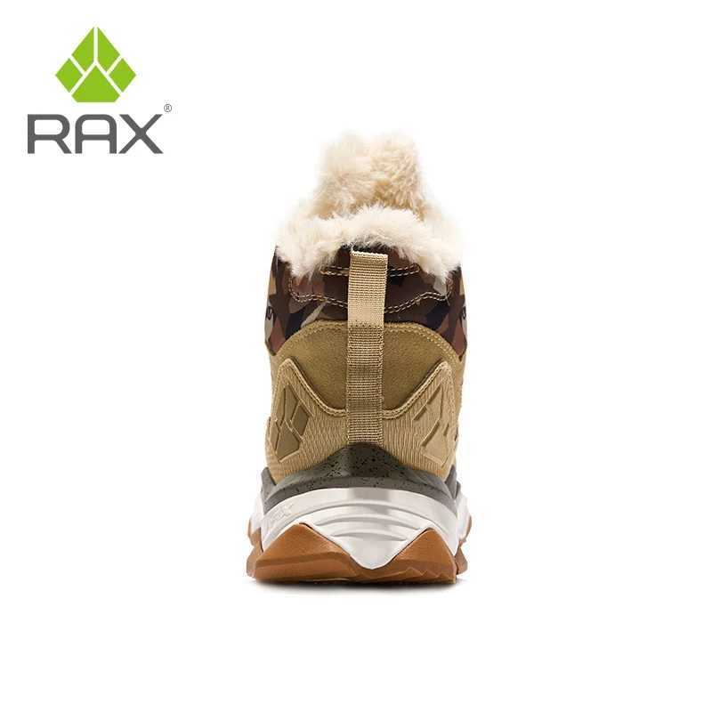 RAX Waterproof Hiking Shoes Men Winter Outdoor Sneakers for Men Snow Boots Plush Mountain Snowboots Outdoor Tourism Jogging Shoe J251007