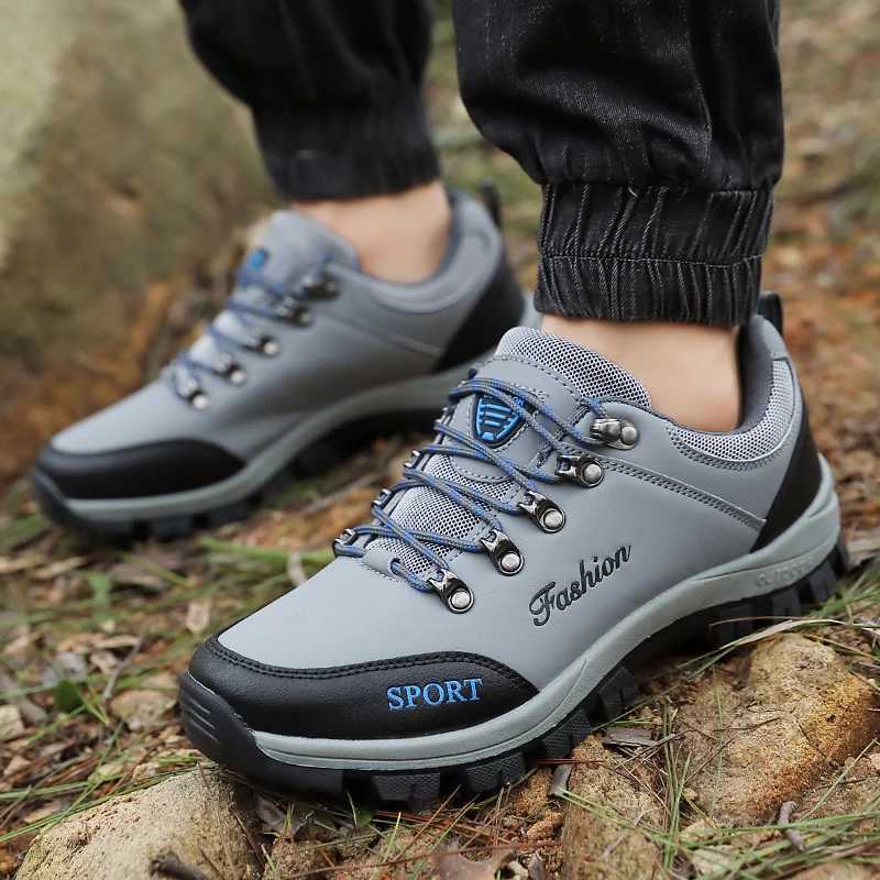 Men Hiking Shoes Outdoor Comfortable Antislip Shockabsorbing Laceup Men Shoes Lightweight Lowtop Casual Sports Shoes Men J251007
