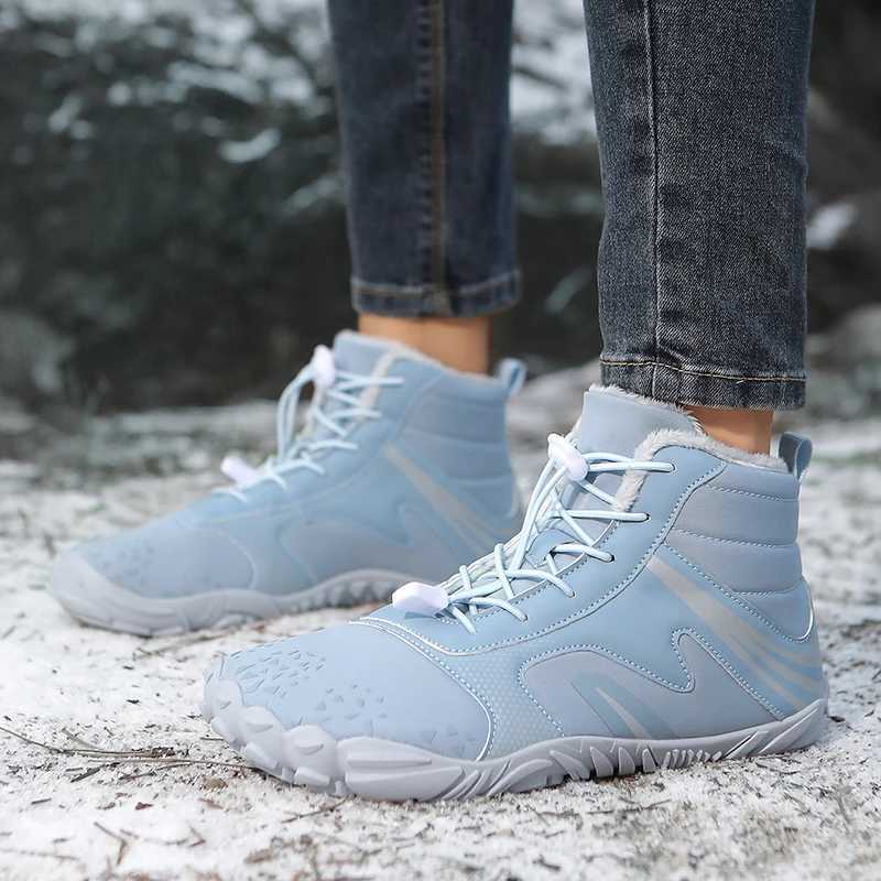 New Winter Boots for Men Women Snow BareFoot Boots Outdoor Nonslip Warm Fur Casual Sneakers Unisex Ankle Boots Hiking Shoes J251007