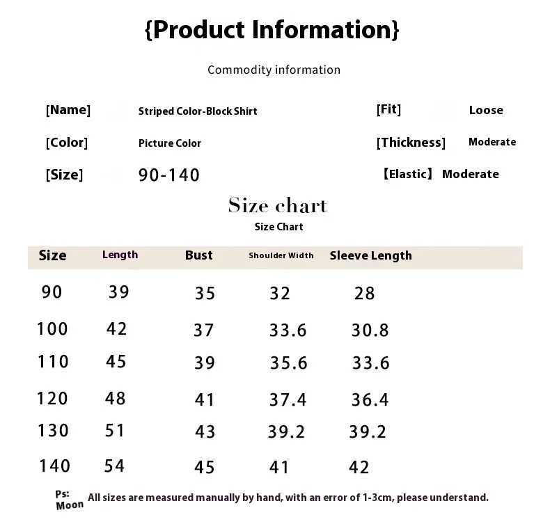 Girls autumn striped cartoon shirt baby fashionable top childrens shirt new thin coat trendy striped contrasting shirt 29 year C251007