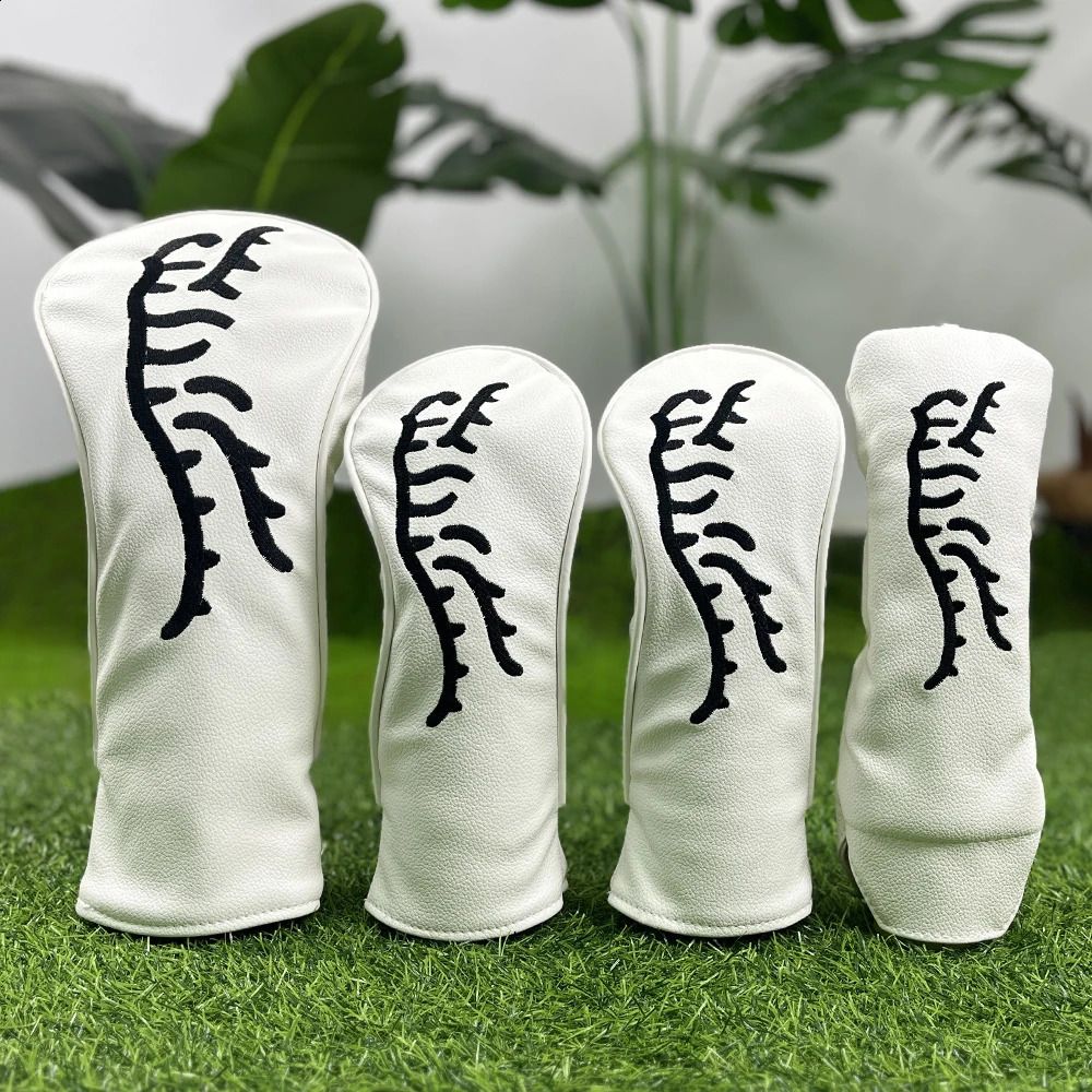 White Abstract Tiger Golf Club Head Cover Durable Waterproof Providing The Protection for Your