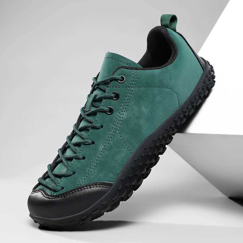 Outdoor Mens Casual Leather Shoes Hot Sale AntiSlip Sneakers Versatile Travel Sports Shoes Simple Man Trainers Treking Footwear J251007