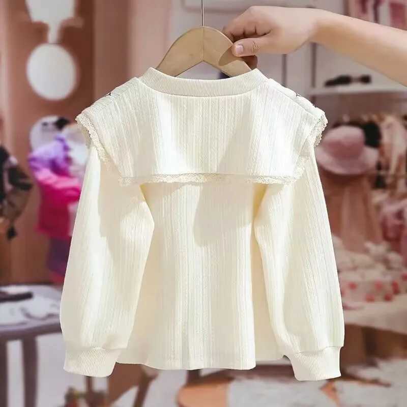 Teenage Girls Shirt 2023 New Spring and Autumn Dress Top Girls Doll Neck Shirt Fashionable Childrens Shirt C251007