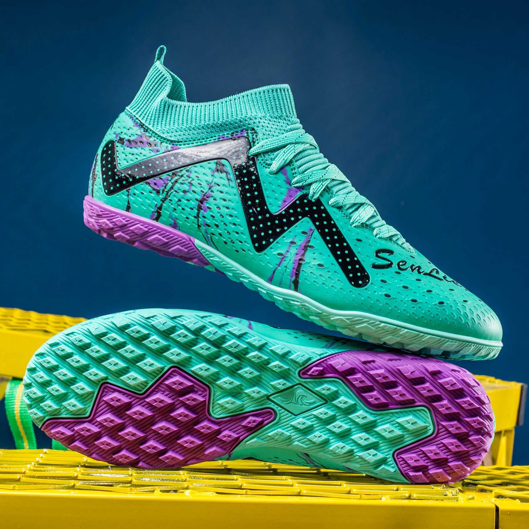 Mens Soccer Cleats Football Cleats for Mens Big Boys MidTop SpikesTF Shoes for Youth Professional Training Turf Sneaker J251007