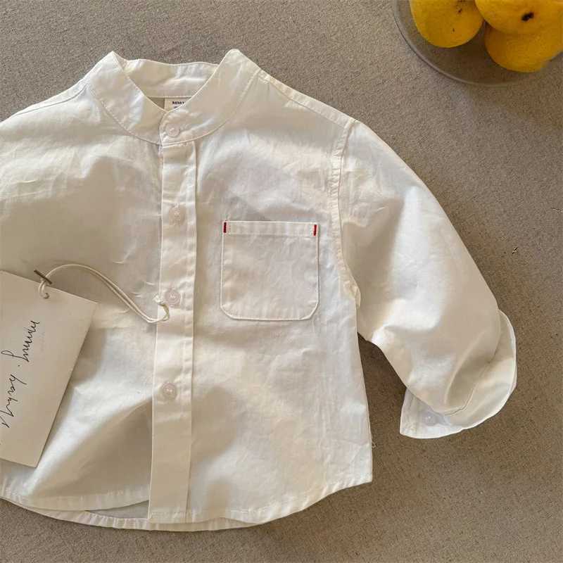 Baby Boys Blouses Toddler Striped Blouse Kids LongSleeved Top Girls Lapel Pocket Shirts 2025 Spring Autumn Childrens Clothing C251007