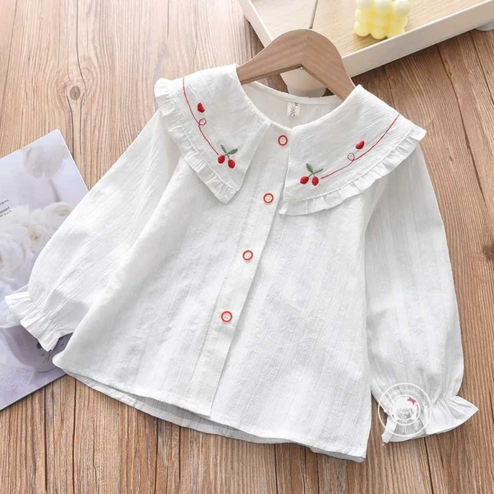Childrens Clothing Blouse for Girls Kids Shirts Toddler Girl Clothes Top Vintage Casual Fairy Princess Cute Elegant Long Sleeve C2510071