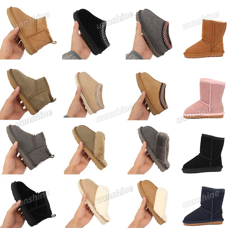 Tasman with box Free Shipping all Kid Boot Tasman Girl Boots Toddler Boots Baby Slippers Child Snow Boot Children Winter Boot Bailey mini Classic Ultra Mini Boot 26 35