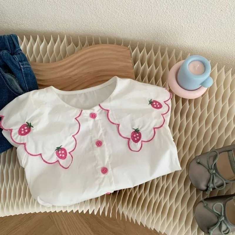 Girls Shirts Spring and Autumn New Baby Fashionable Pure Cotton Shirts 2023 New Korean Childrens Top 06Y C251007