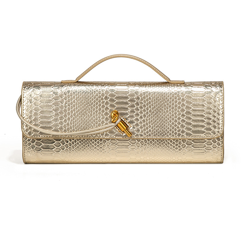 High-end New Fashion Crocodile Pattern Flap Clutch Accordion Evening Shoulder Crossbody Bag for Women