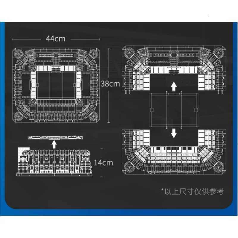 5876Pcs Ideas Famous Santiago Bernabeu Stadium Real Madrid Moc Bricks Modular Landmark Model Building Block Kids Toy Gifts Z251007