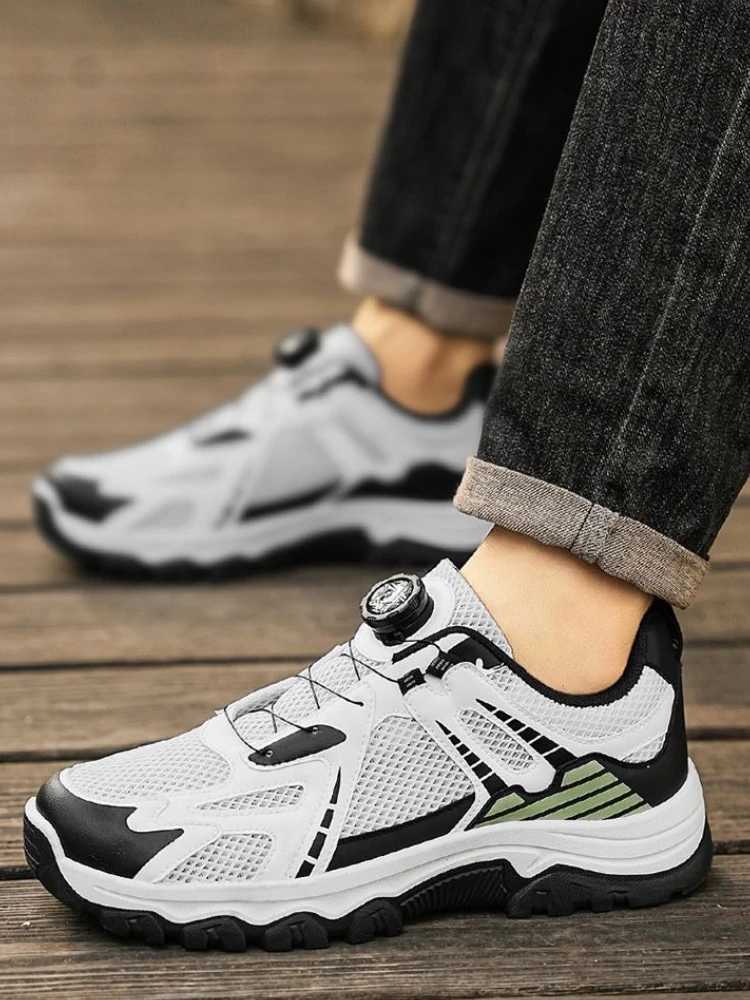 Hollow Breathable Thick Platform Mesh Upper Man Casual Sneaker Outdoor Mountain Low Price Walking Simple Sports Shoes for Men J251007