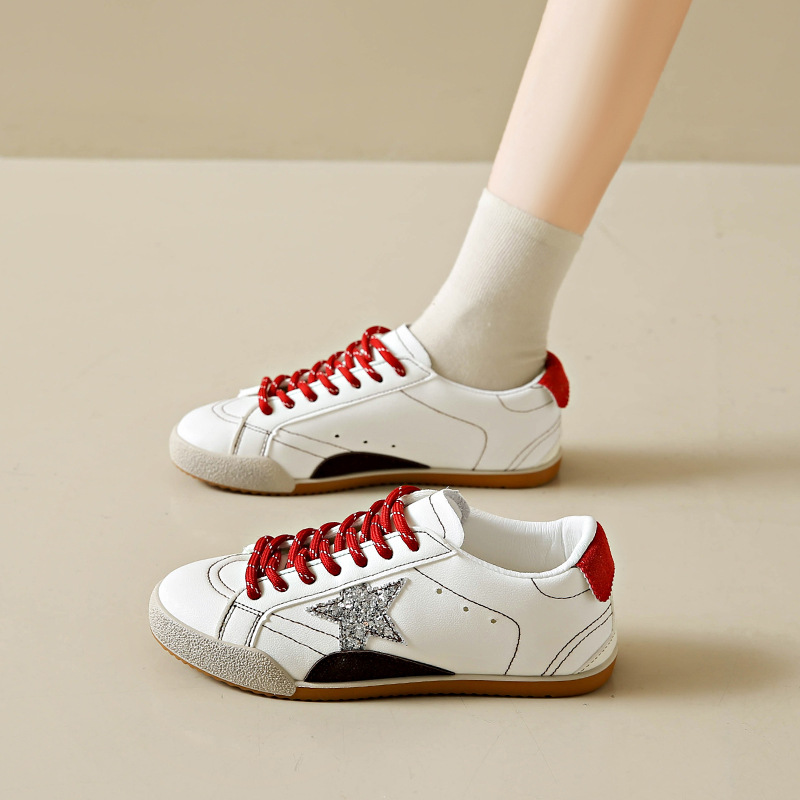 Fashion Street Photography Style New Star Pattern Design Versatile Breathable Skate Shoes Trend Color Block Casual Shoes Yellow Brown Pink Purple Size