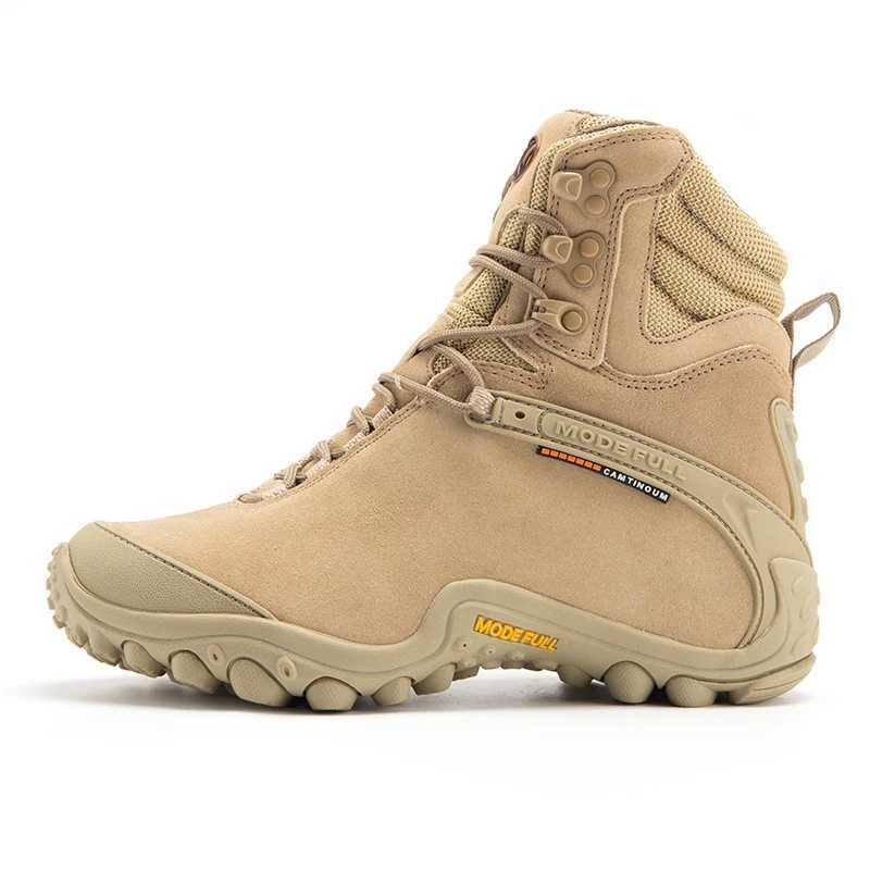 Cow Leather Men Winter Hiking Boots For Women Outdoor Waterproof Treeking Snow Shoes Climbing Mountain Hunting Walking Sneakers J251007