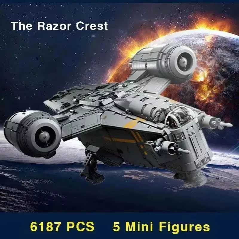 6187Pcs The Razor Crest Building Blocks Model Compatible 75331 Spacecraft Bricks Toys for Boys Birthday Gifts decoration Z251007