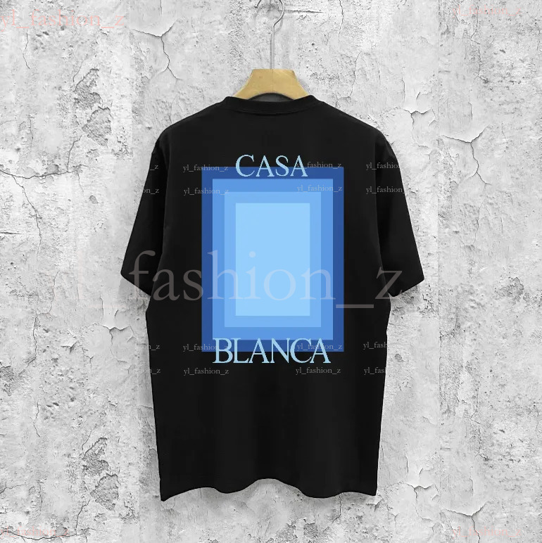 Casas Tshirts Designer T Shirt Oversized Casas Blana Tshirt Beach Holiday Sleeve Casual Fashion Casas Blanc T-Shirt Men Cotton Casablancamens Set Shirt b30 fa