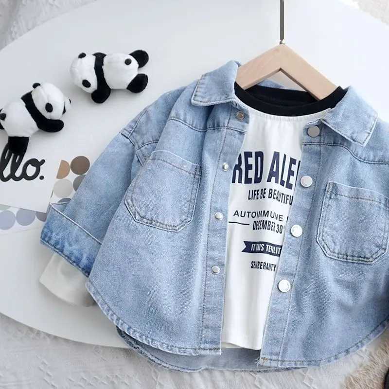 Spring Childrens shirts 100 Cotton Casual Blouse Summer Striped Shirt Korean Baby Long Sleeve Tops Boys Shirts Girls Blouses C251007
