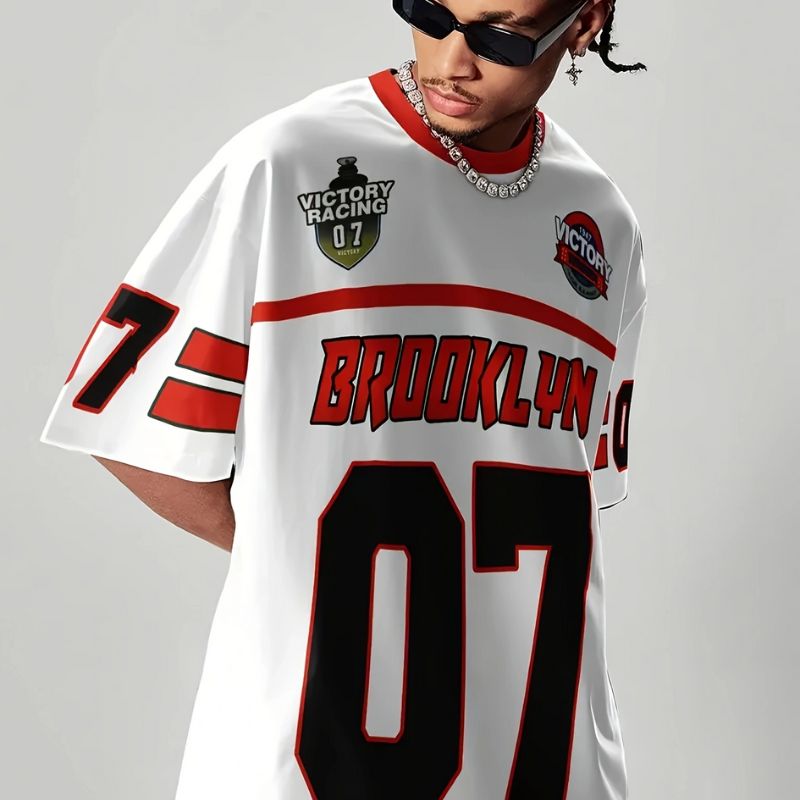 Retro Brooklyn Racing Unisex Tee - Breathable & Fast-Dry Athletic Shirt with Casual Fit-3